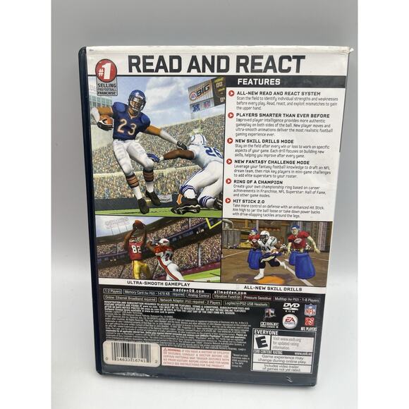 Madden NFL 08 (Sony PlayStation 2, 2007) Complete CIB Manual PS2 Tested - Picture 4 of 5